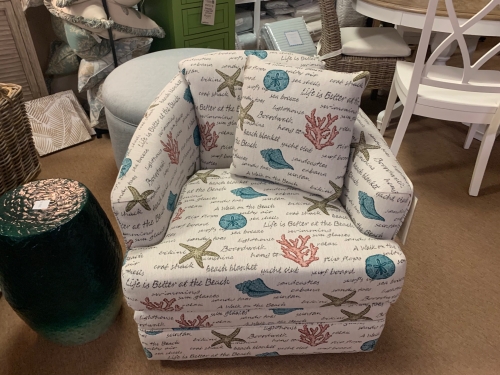 coastal print recliners